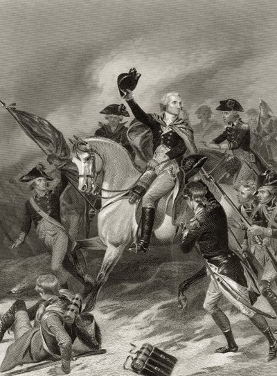 George Washington at the Battle of Princeton, January 3rd 1777, from 